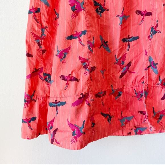 Free People Strapless Coral Parrot Dress - Picture 8 of 12